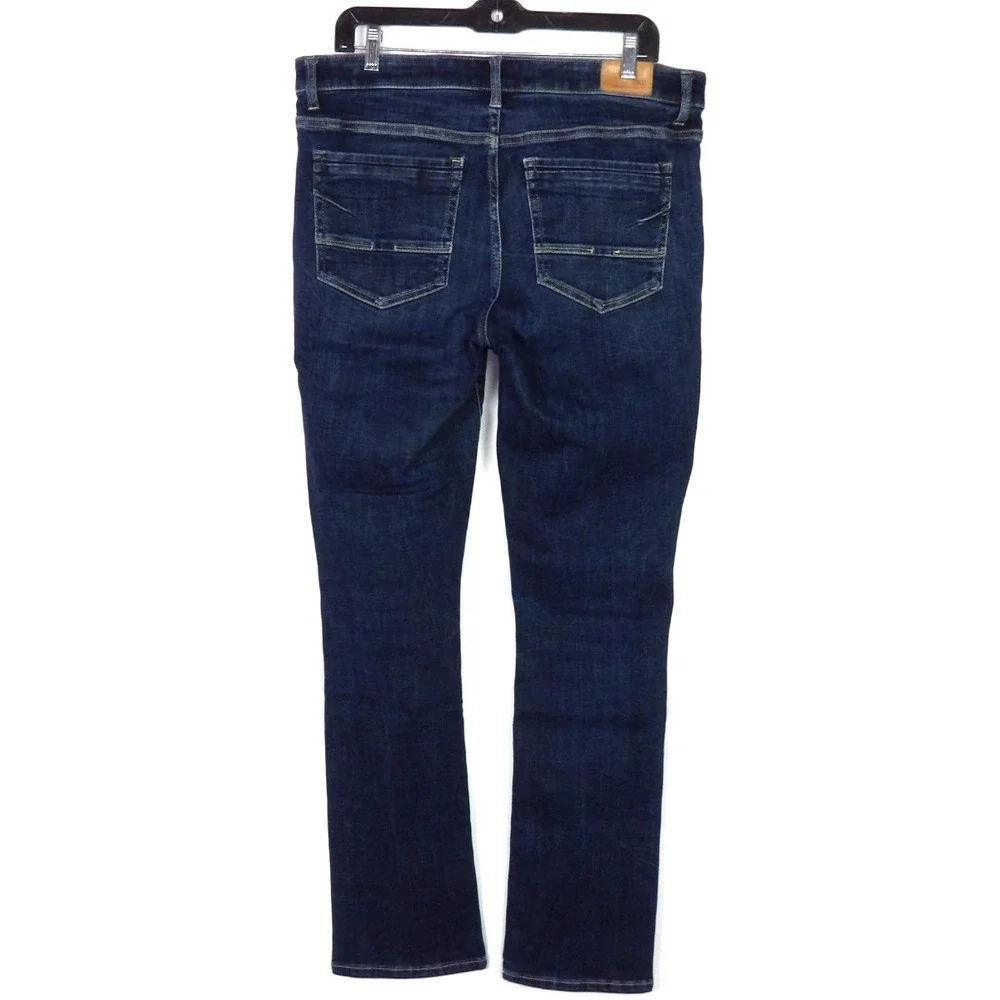 BKE PAYTON Universal Fit Stretch Mid-Rise Straight Leg Denim Jeans Women's 34